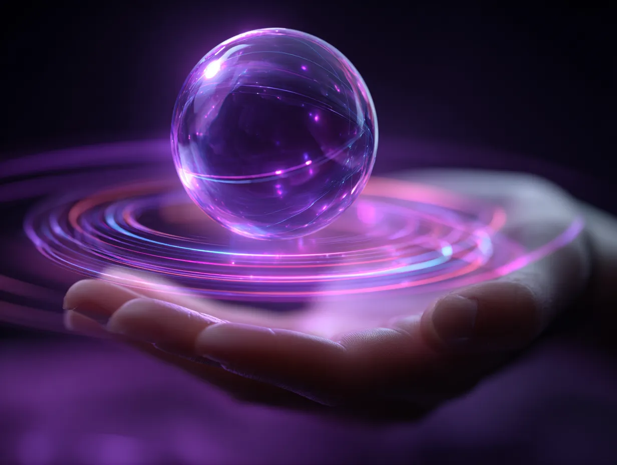 ¿Qué es el inbound marketing y cómo aplicarlo? 1 Persona sosteniendo una esfera, símbolo de creatividad e innovación en agencia de Sant Cugat, Barcelona.