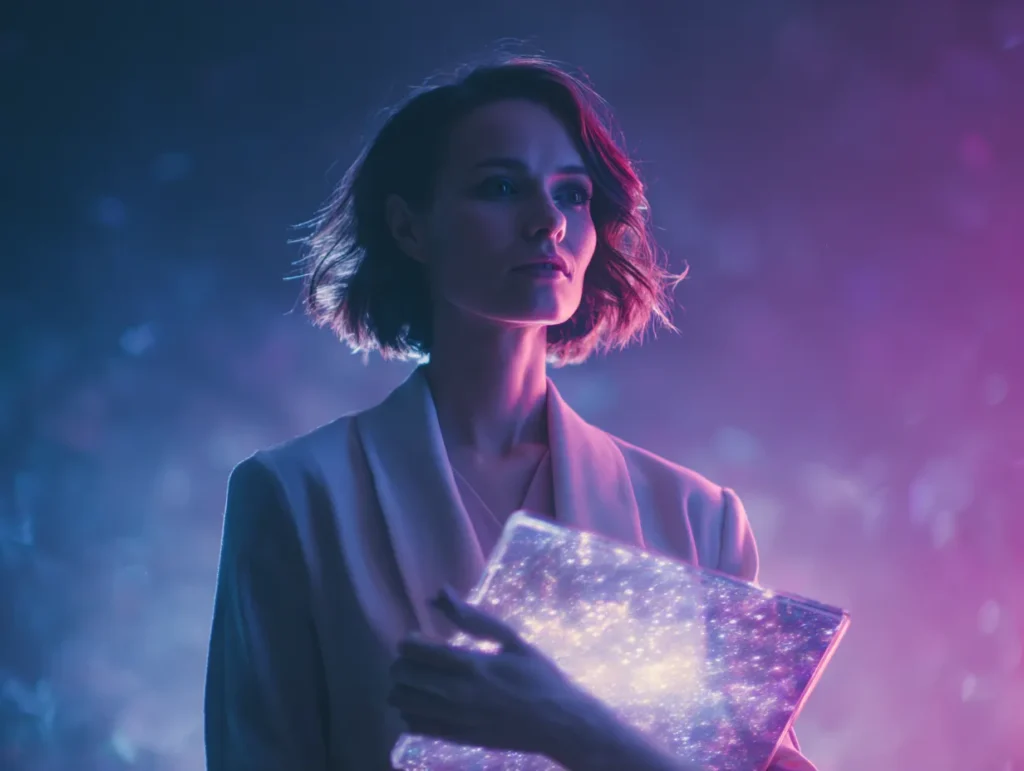 Estrategias digitales personalizadas para empresas medianas 2 u1157782559 Cinematic realistic portrait of a woman presentin b52ed273 9001 481f b863 67ae7da81af1 2